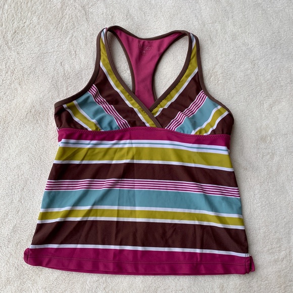 Athleta Multicolor Stripe Active Tank Top - Picture 1 of 3